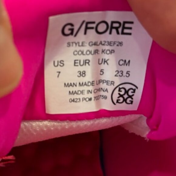 New G/FORE MG4+ CAMO GOLF SHOE G4LA23EF26 - KNOCKOUT PINK US SIZE 7 - Picture 3 of 5